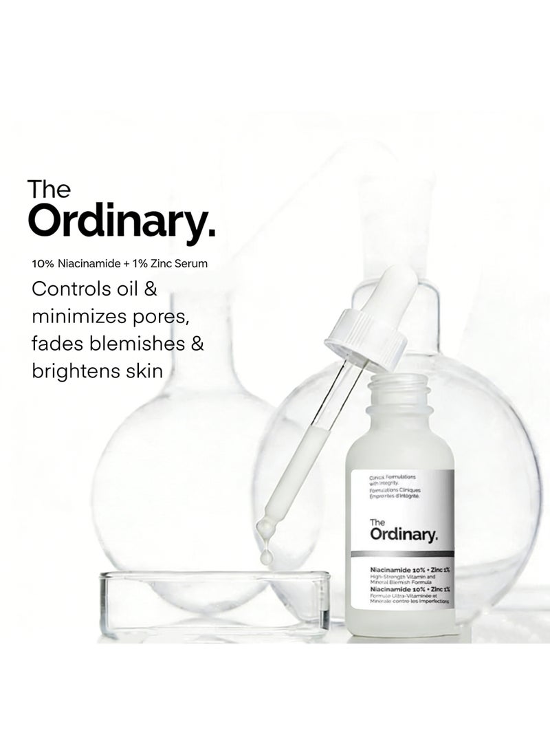 عام ذا أورديناري سيروم النياسيناميد 10% + الزنك 1% الصافي، 30 مل - مكافحة العيوب وتوازن الزيوت - Image 1